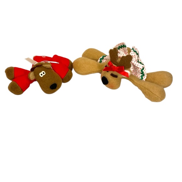 Hallmark Rhonda and Randy Reindeer Plush Vintage Christmas Stuffed Animal Set - Picture 1 of 10